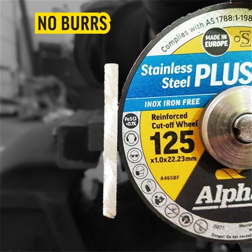 Alpha Stainless Steel Plus | 125 x 1.0mm Cutting Disc - 25 Pack