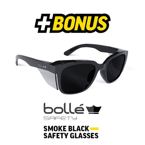 Alpha x Bolle SLAB | 125x1.0mm Silver Series Cutting Disc x100 | Bonus Bolle Safety Glasses - Black