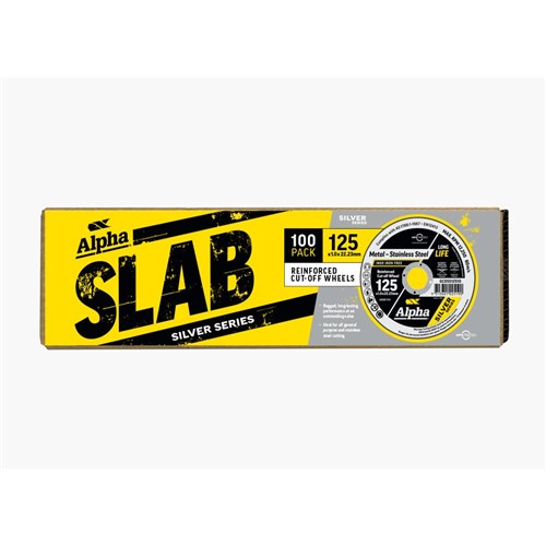 Alpha SLAB | Cutting Disc 125x1.0mm Silver Series x100 Pack