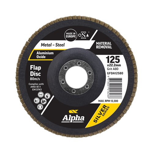 Flap Disc 125mm A80 Grit | Alox Silver Series Bulk