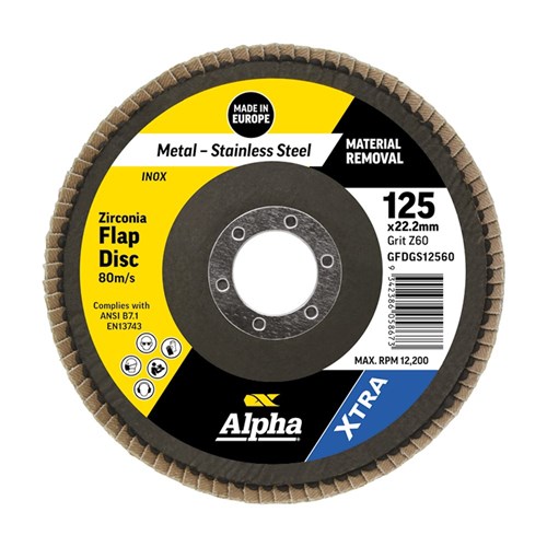 Flap Disc 125mm Z60 Grit Zirconia Xtra Bulk