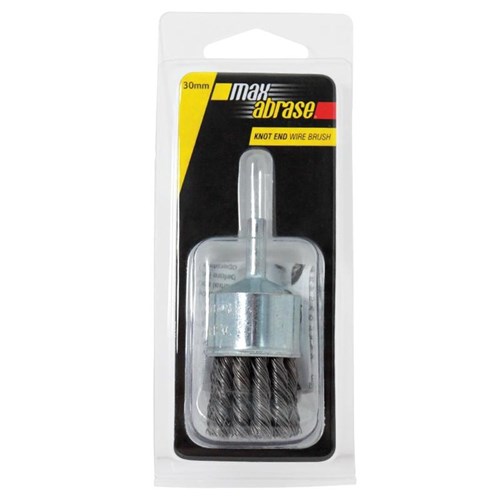 Knot Wire End Brush 30mm with 1/4in Mandrel Shank