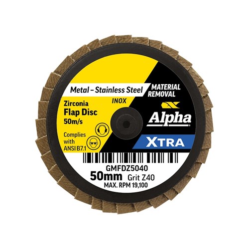 Mini Flap Disc R Type 50 mm Z40 Grit XTRA Bulk Sheffield Group Tool