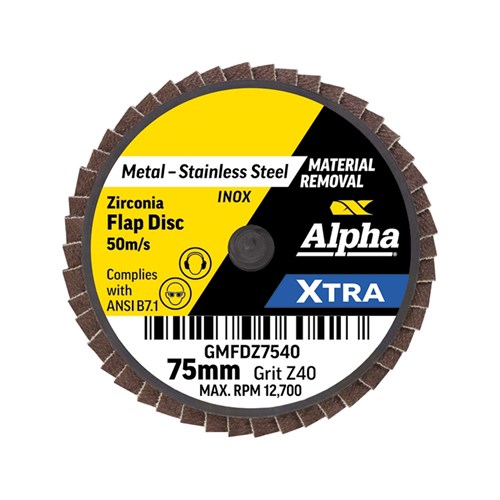 Mini Flap Disc R Type 75mm Z40 Grit XTRA Bulk