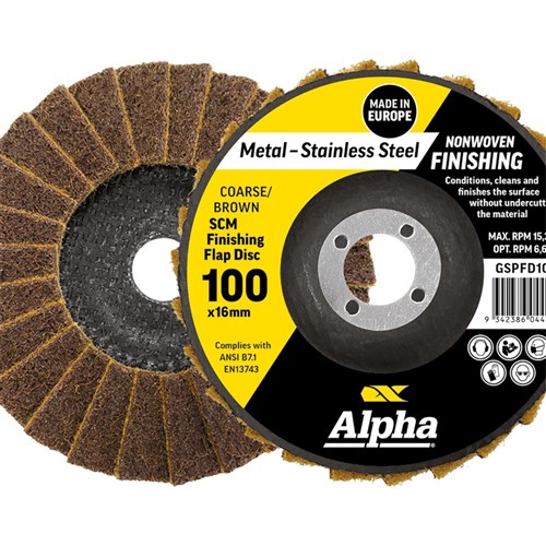 Flap Disc Surface Finishing 100mm Coarse / Brown SCM Bulk