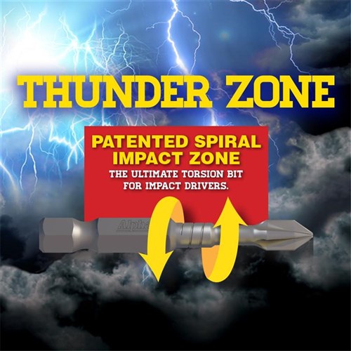 Thunderzone HEX5 x 25mm Impact Insert Bit- Handipack (x10)