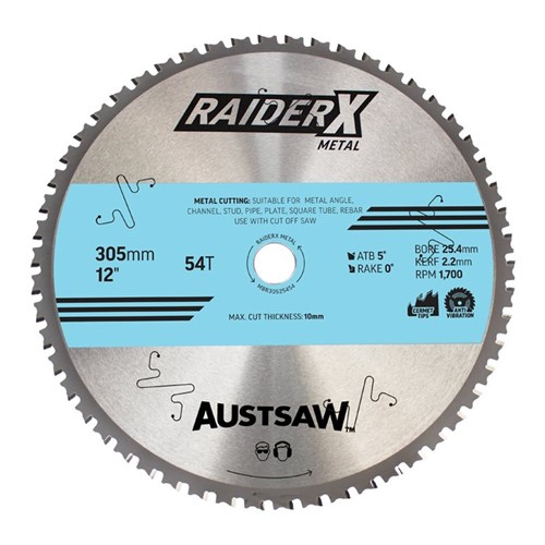 Austsaw RaiderX Metal Blade 305mm x 25.4 x 54T