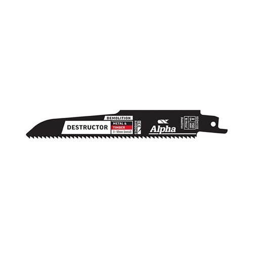 Destructor Demolition - Metal & Timber - Recip Blade, 8 TPI, 150mm - 25 Pack