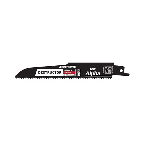 Destructor Demolition - Metal & Timber - Recip Blade, 8 TPI, 150mm - 2 Pack