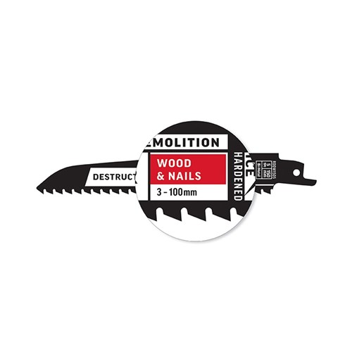 Destructor Demolition - Wood & Nails - Recip Blade, 5 TPI, 150mm - 25 Pack