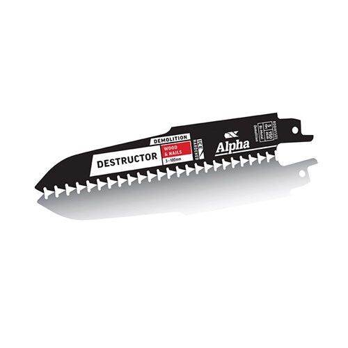 Destructor Demolition - Wood & Nails - Recip Blade, 5 TPI, 150mm - 2 Pack