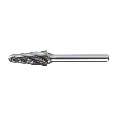 3/8in Included Angle Carbide Burr, 1/4in shank dia - Aluminium Cut