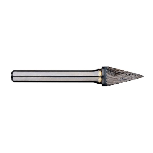 1/8in Pointed Cone Carbide Burr, 1/8in shank dia