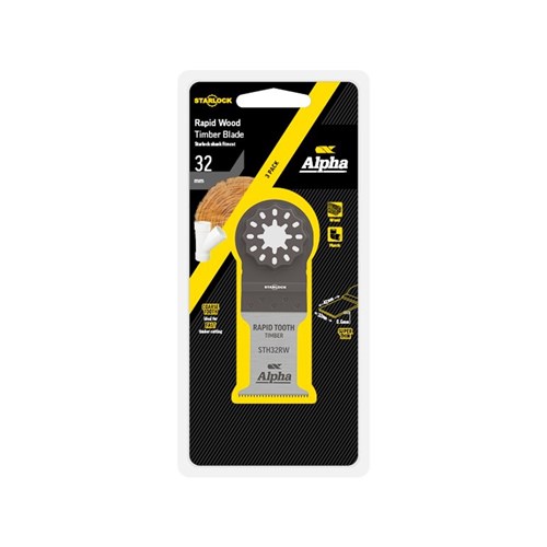 Starlock Rapid Wood 32mm - Long Life Timber Multi-Tool Blade 3 Pack