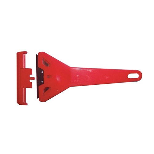 Red Plastic Scraper with H/D Blade