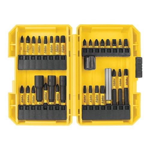 ThunderMax Impact Driver Bit Set 33 Piece incl Mag Boost in Plastic Case.