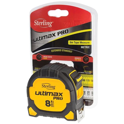 Sterling Ultimax Pro Tape Measure: 8m Metric