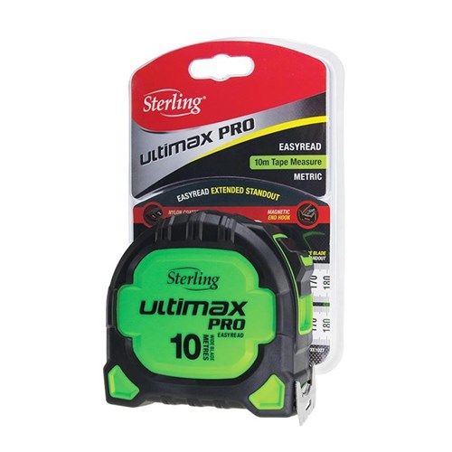 Sterling Ultimax Pro Tape Measure Easyread: 10m Metric