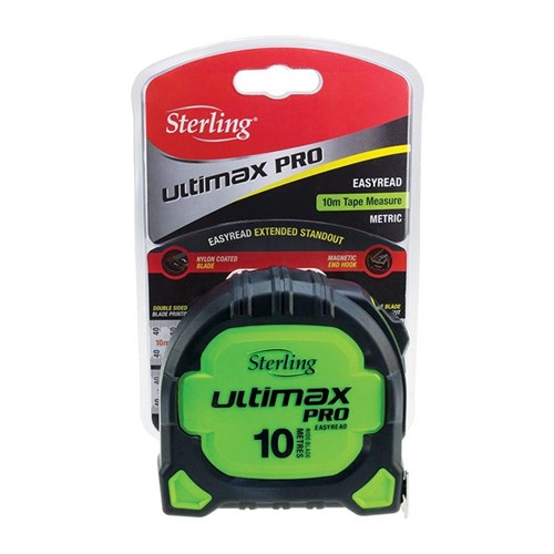 Sterling Ultimax Pro Tape Measure Easyread: 10m Metric