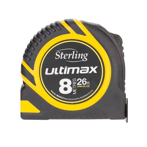 Sterling Ultimax Tape Measure 8m/26ft x 25mm Met/Imp