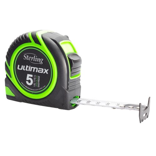 Sterling Ultimax Tape Measure Easyread: 5m x 19mm Metric