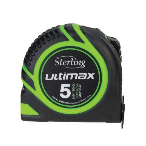 Sterling Ultimax Tape Measure Easyread: 5m x 19mm Metric