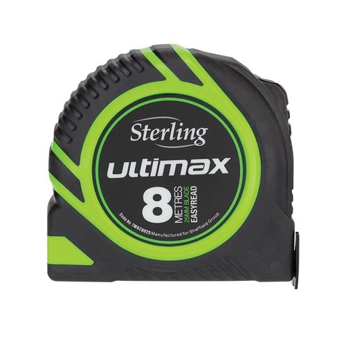 Sterling Ultimax Tape Measure Easyread: 8m x 25mm Metric